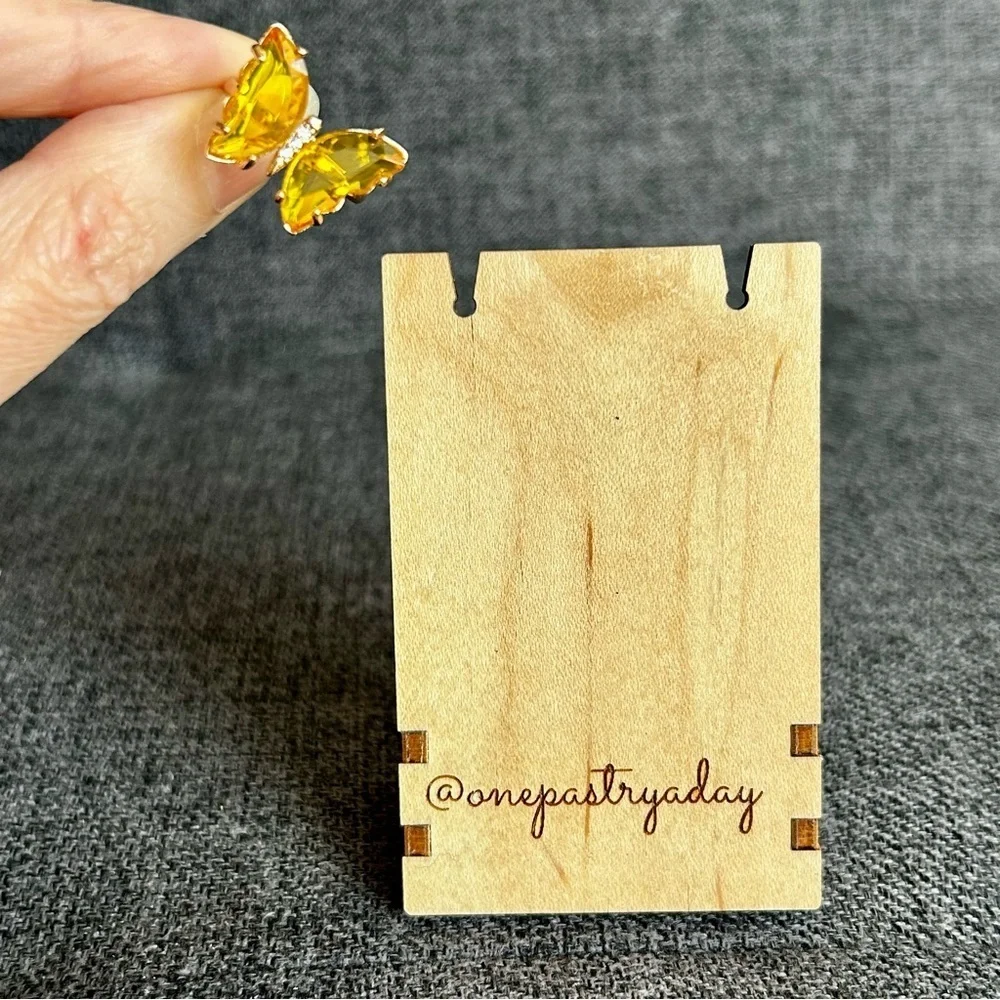 Pretty YELLOW Butterfly Gemstone Fashion Ring, Gold, Adjustable